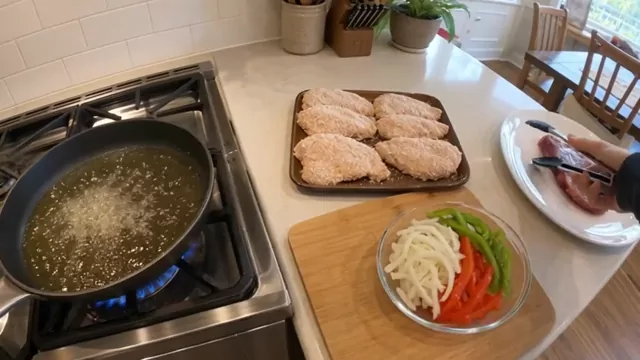 Frozen food set aside before frying